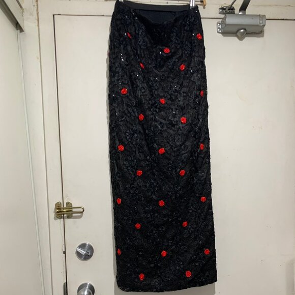 VINTAGE MAXI PENCIL LACE SKIRTS SIZE 26 - Picture 4 of 8